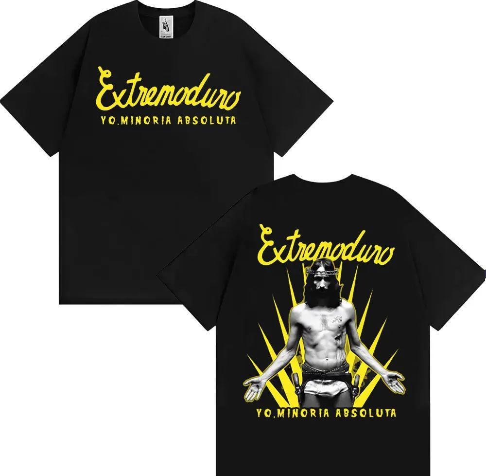 Fashion Retro Short Sleeve EXTREMODURO Tour  Men Women Fashion Vintage Short Sleeve T Shirts Pop Loose Oversized T Shirt