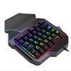 One Handed Professional Gaming Keyboard LED 35 Keys Mini Cord Mechanical Keyboard for PC Gamer Ergonomic Wrist Rest
