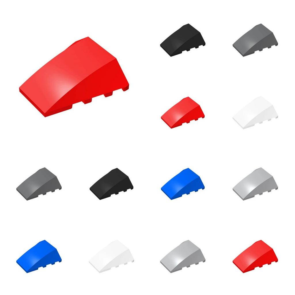 10pcs Puzzle Particle 47753 Wedge 4x4 Building Blocks Triple Curved No Studs Bricks Educational DIY Toys Gift Dropshipping