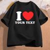 Women's Clothing I Love Your Text Pattern Print T-shirt Summer Funny Fashion Casual Oversize Tops O-Neck Short Sleeve T-shirts