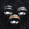 Vnox 8mm Rotatable Chain Ring For Men Women Stainless Steel Flexible Spinner Link Casual Fraternal Rings Male Jewelry Anel