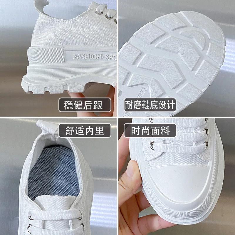 Canvas Plaftform Autumn New Casual Fashion Couple Shoes Women Shoes Lace Up Non-slip Leisure Vulcanized Shoes Zapatos De Mujer