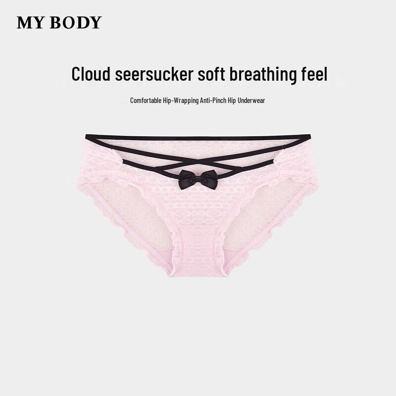 Mybody Women's Sexy Lace Mid-Waist Briefs