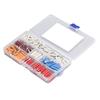 200PCS European Automotive Fuse 5 Type Torpedo Shaped Car Fuse with Plastic Storage Box for Vintage