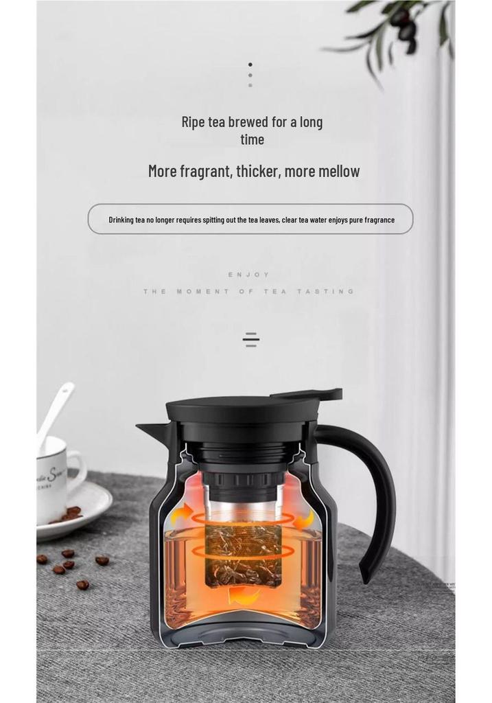 316 Stainless Steel Mug Teapot: Large-Capacity Brewing Pot with Tea and Water Separation, Ideal for Old White Tea.