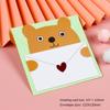 6PCS Folded Blessing Thank Envelope Ins Cartoon Greeting Card Decoration Letter Paper  New Year Gift