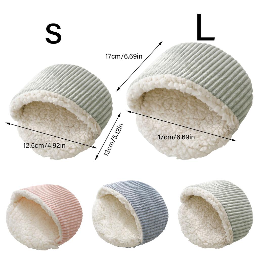 Winter Warm Hamster Bed Mat Soft Plush Flannelette Small Pet Bedding Breathable Moisture Wicking Small Animal Nest Pad