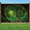 2D Dark Green Forest Backdrop for Kids & Fantasy Studio Shoots