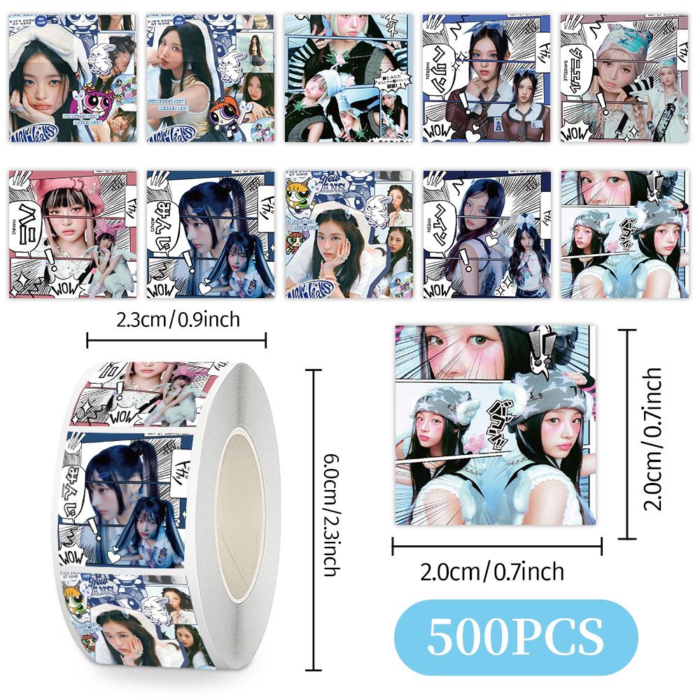 Skzoo Idol Roll Stickers 500 Pcs Adhesive Labels For DIY Journal Scrapbook Phone Case Polaroid Decoration Fans