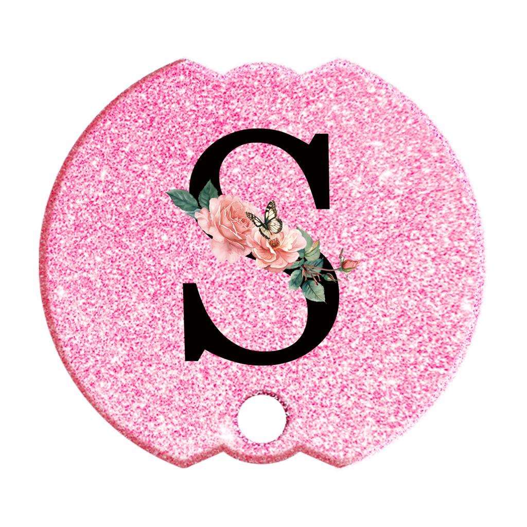 40 Oz Personalized Stanley Tumblers Name Plates for Stanley Tumblers Cup Lid H2.0,Cup Lid Topper Round Name ID Plate Glitter