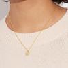 Coach Logo Pearl Pendant Copper Necklace Women Necklace Gold CG162-GLD