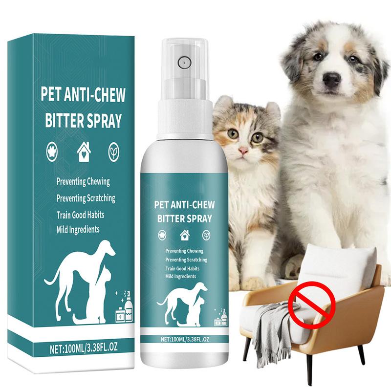 100ml No Chew Spray for Dogs and Cats Safe No Anti-Chew Bitter Dog Spray Dog Training & Behavior Aid for Puppy Training