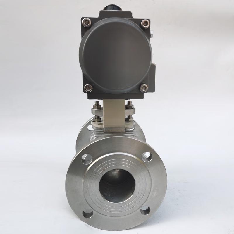 AoJing Q641F Pneumatic Flanged Ball Valve