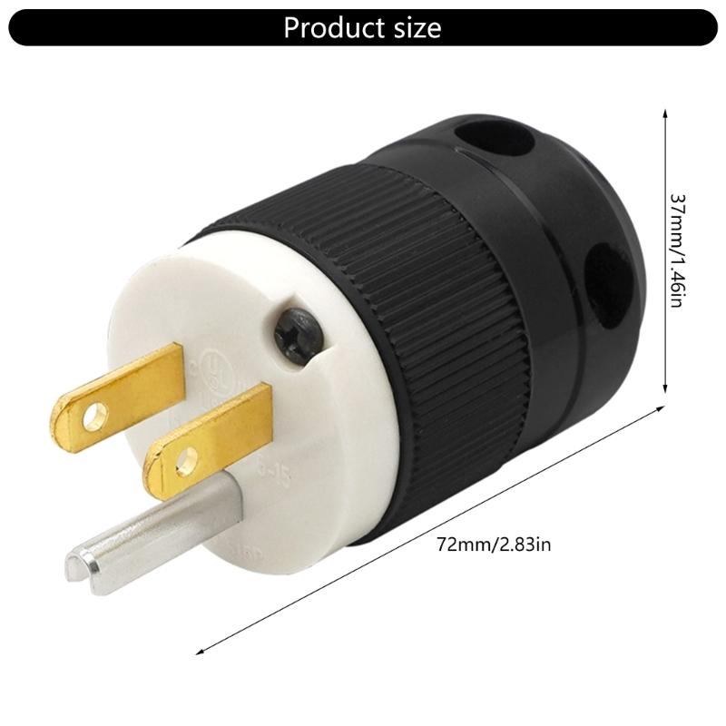 Efektivní 125V elektrické náhradní zástrčky Vodotěsné provedení pro bezpečné a stabilní napájení Použití doma i v dílně