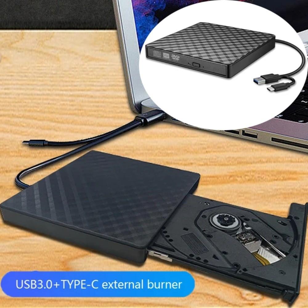 Type-c 2 In 1 External DVD Writer USB3.0 External DVD Drive DVD Burner Drive  Laptop