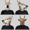 Sika Deer Mask Halloween Animal Head Mask Full Head Latex Mask for Kids Adults
