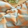 1pc Washed Cotton Summer Quilt Summer Spring Quilt Core for Bedroom Flat Simple Check Single Bed Double Bed 150/200cm