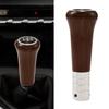 1pcs Car Gear Shifter Knobs Walnut Wood Grain Classic Knob 5 Speed With Adapter Kit Interior Parts Fit For Most Cars