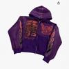 Mens Oversized Zip-Up Hoodie 2026 Fall Vintage Flame Eagle Print Loose Fit Casual Sweatshirt