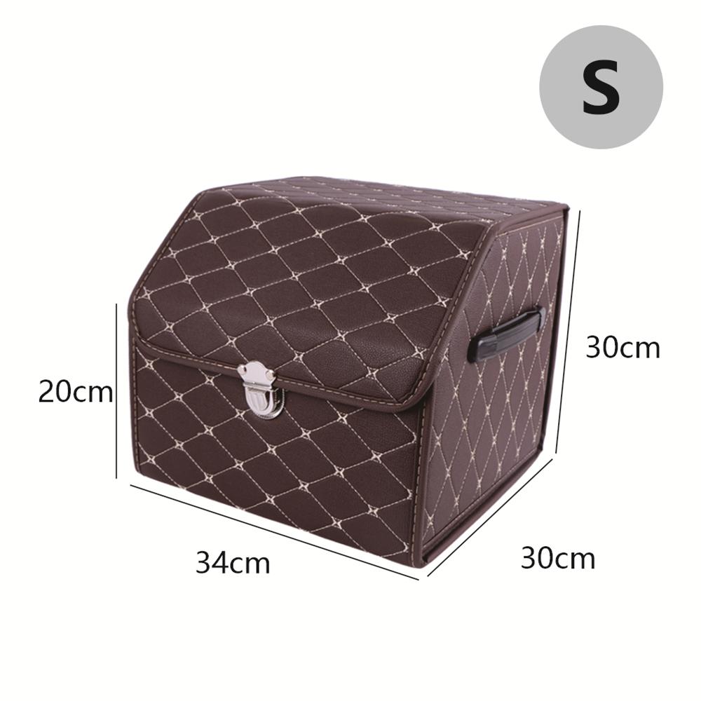 Collapsible Car Trunk Storage Box High Capacity Organizer In The Car Pu Leather Trunk Tool Box Auto Accessories Storage Bag