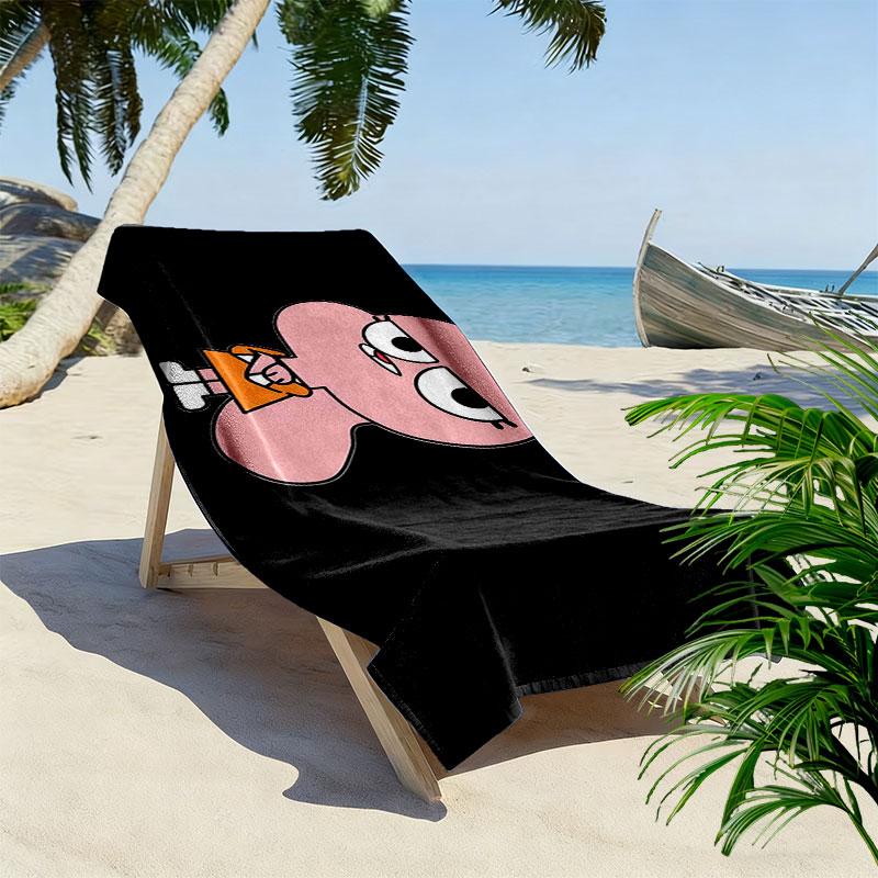 Anais Watterson Print Beach Towel, Large Soft Quick Dry Towel for Beach Camping Swimming
