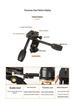 7 Lightweight Era Q720 Aluminum 32mm Photography Tripod Center Column Horizontal Arm for DSLR Cameras
