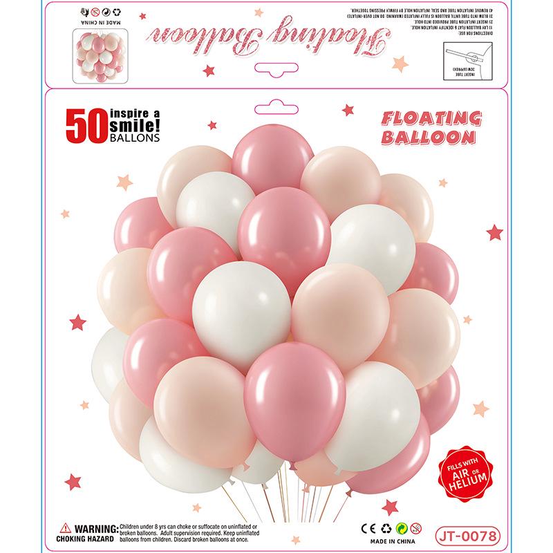 50-teiliges mattes Ballon-Set zur Geburtstagsfeier-Dekoration