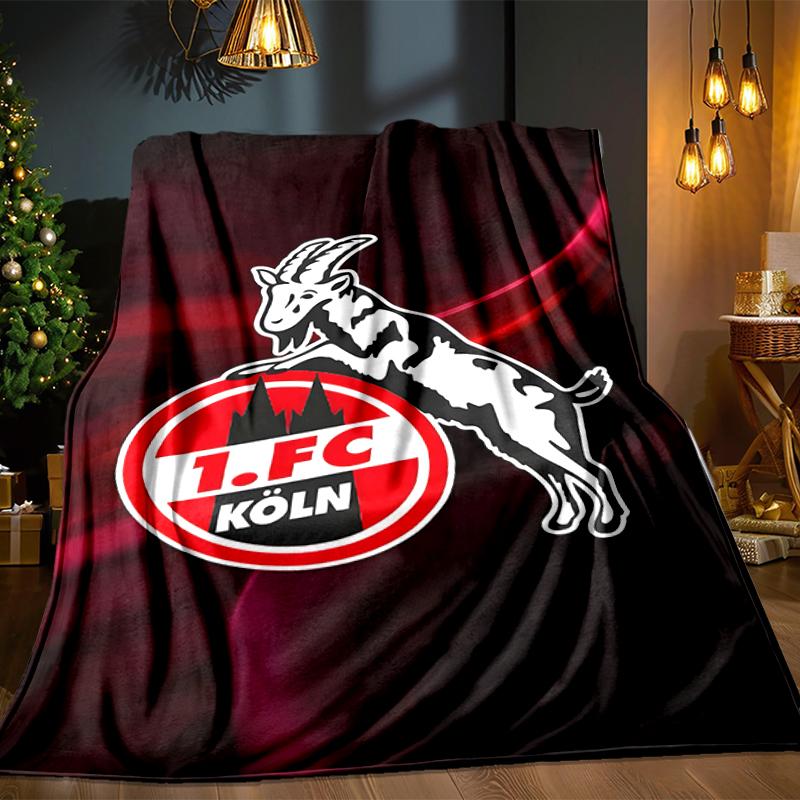 Coperta Leggera del Football Club Koln Capra Ideale per Letto Perfetta per Viaggi, Campeggio, Soggiorni, Uffici, Divani, Regalo di Natale per tifosi