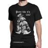 Party Like It's 1347 Vintage Plague Doctor Men's Tshirt Medieval Horror Funny Tee Shirt T-Shirts Cotton Clothes