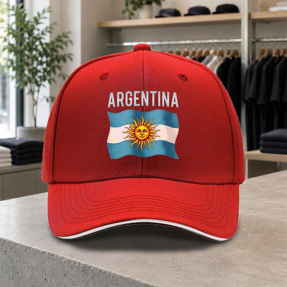 Argentina Flag Pattern Unisexs Sandwich Cap Casual Duckbill Baseball Hat Trendy Gift for Weddings Parties Birthdays