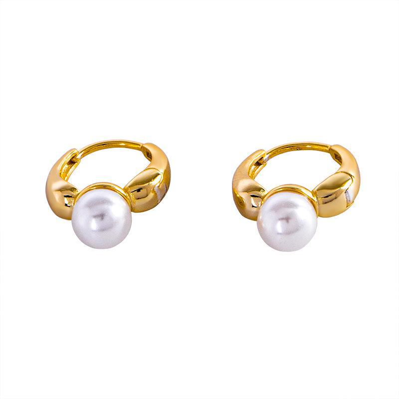 Stříbrné perlové náušnice S925 - elegantní korejský trend