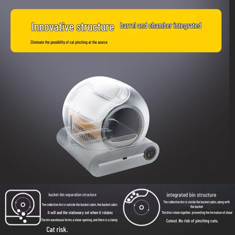 Smart Automatic Cat Litter Box with One-Key Cleaning, Extra Large Electric Cat Toilet