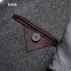 Luomeng Men's 100% Wool Double-Sided Mid-Length Overcoat