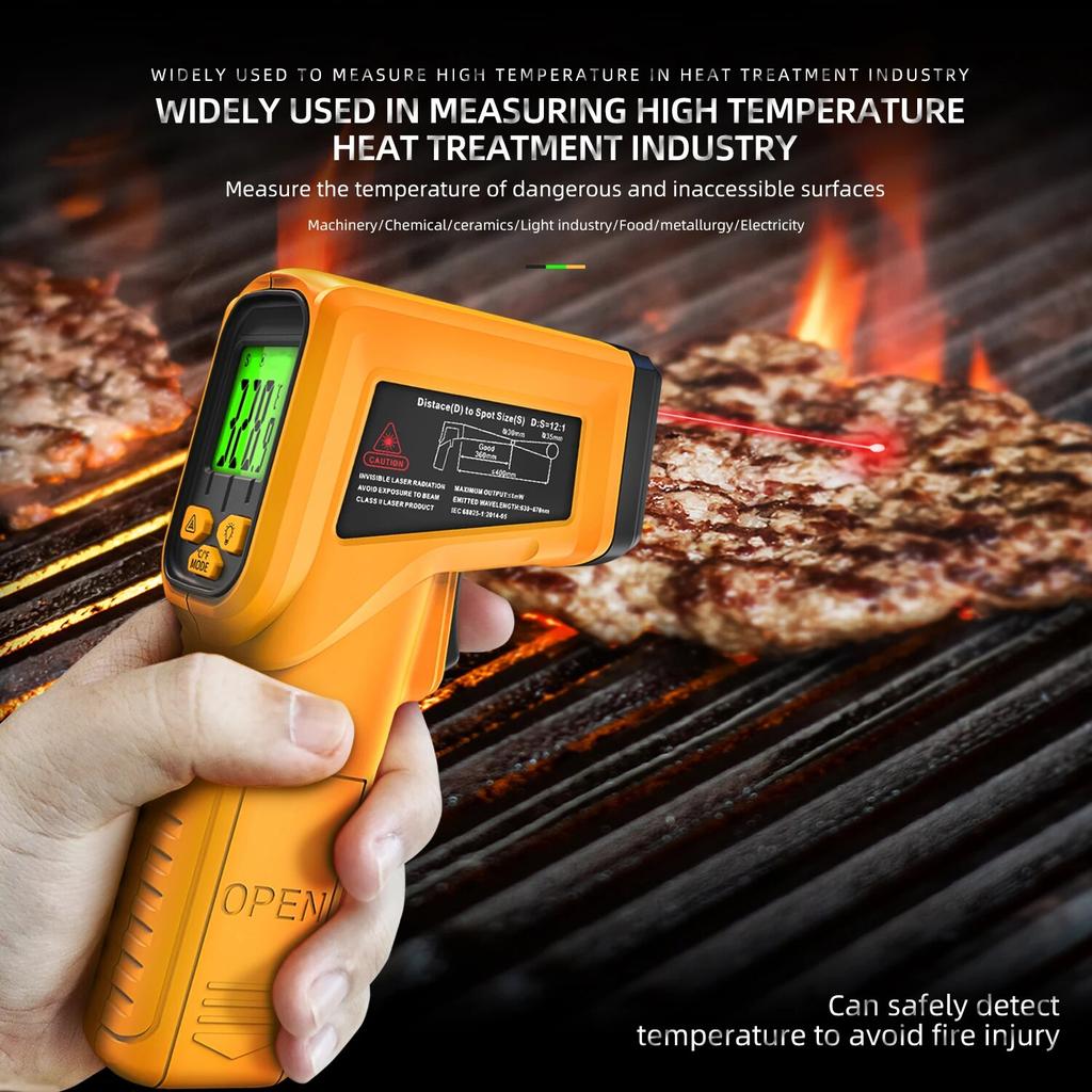Infrared Thermometer -50~530C Professional 12:1 Digital IR-LCD Temperature Meter Non-contact Laser Thermometers Pyrometer