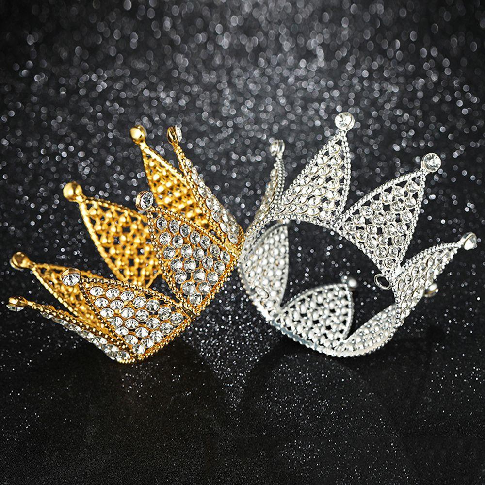 

Золото Серебро Цвет Украшение Волос Детские Короны Повязка для волос Детский головной убор Детские Стразы Короны