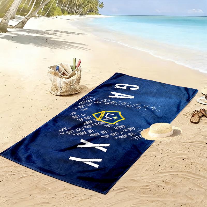 LA Galaxy Aufdruck Strandtuch, Großes Weiches Schnelltrocknendes Handtuch für Strand Camping Schwimmen