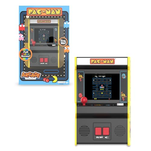 Arcade Classics - Retro Mini Arcade Game with Full-Color Screen, Classic Handheld Electronic Game Console, 90s Toy, Great Gift for Kids Ages 8+, Pac-M