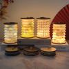Sammenleggbar Bordlampe Berøringsdimbar LED Bærbar Lanterne Lys USB Oppladbar Telt Lese Soverom Nattbordslanterne Nattlys