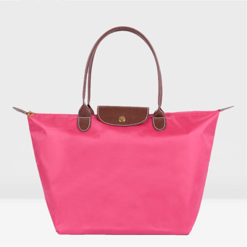 Women's Nylon Folding Shoulder Bag: Waterproof, Versatile for Gym, Sports, Shopping, and Storage