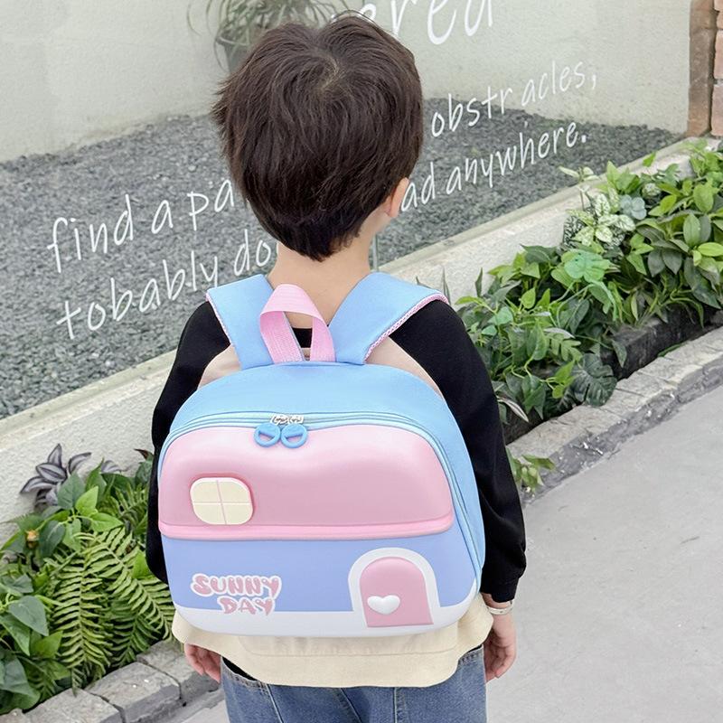 Childrens Color Candy Backpack Oxford Cloth Material Schoolbag Kindergarten