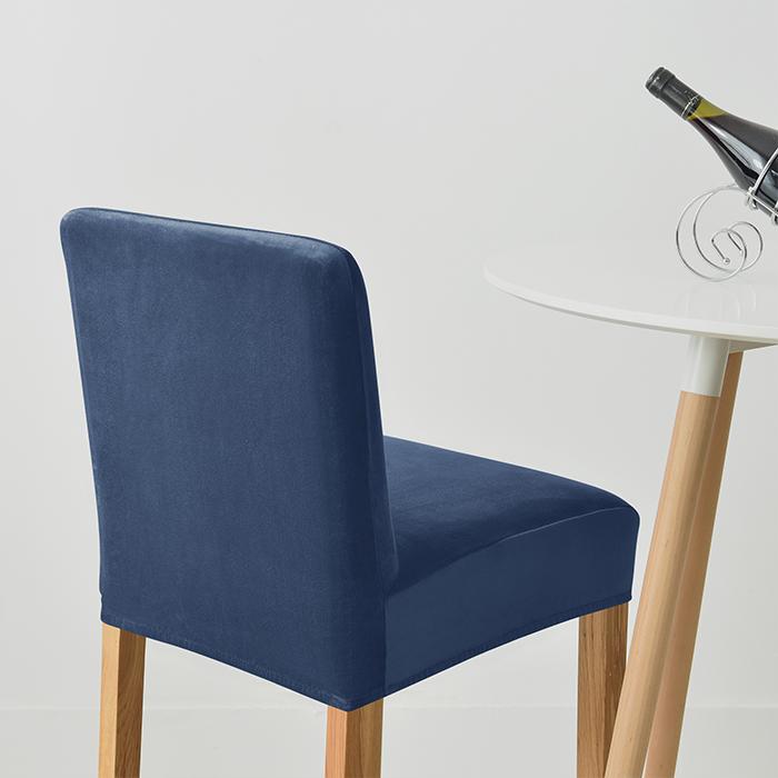 Cover For Bar Stool, Velvet, Navy Blue