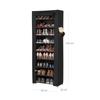 SONGMICS 10-Tier Fabric Rack, Shoe Organiser, Large Capacity, Easy Assembly, Dustproof, 58 x 28 x 160 cm, Black