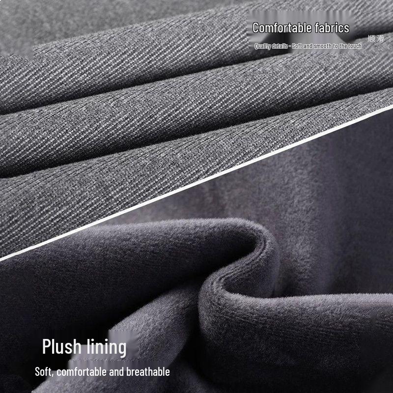 

Men s Faux Two-Piece Lapel Knit Sweater - Thermal Velvet Base Layer for Autumn/Winter M (90-110 jin)
