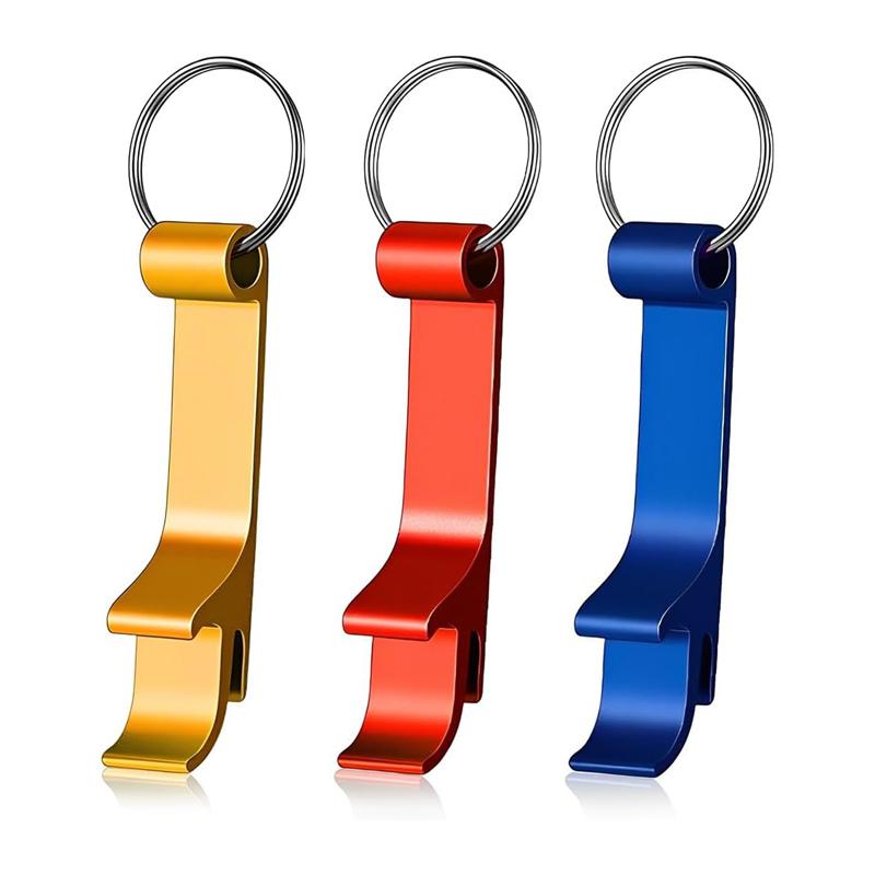 3 Pcs Bottle Opener Set with Keyring Aluminum Alloy Bottle Opener Multifunction Beer Opener Kit Mini Bottle Opener for Party Bar