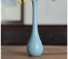 Vaso Ceramica Blu Zen - Mini Composizione Floreale, Ornamento per Soggiorno, Portafiori Secchi, Decorazione Floreale Arte Cerimonia del Tè Giapponese.