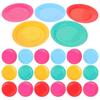 100pcs Colorful Disposable Paper Plates for Birthday Party Decor Eco Friendly Safe Paper Cake Plates for Parties