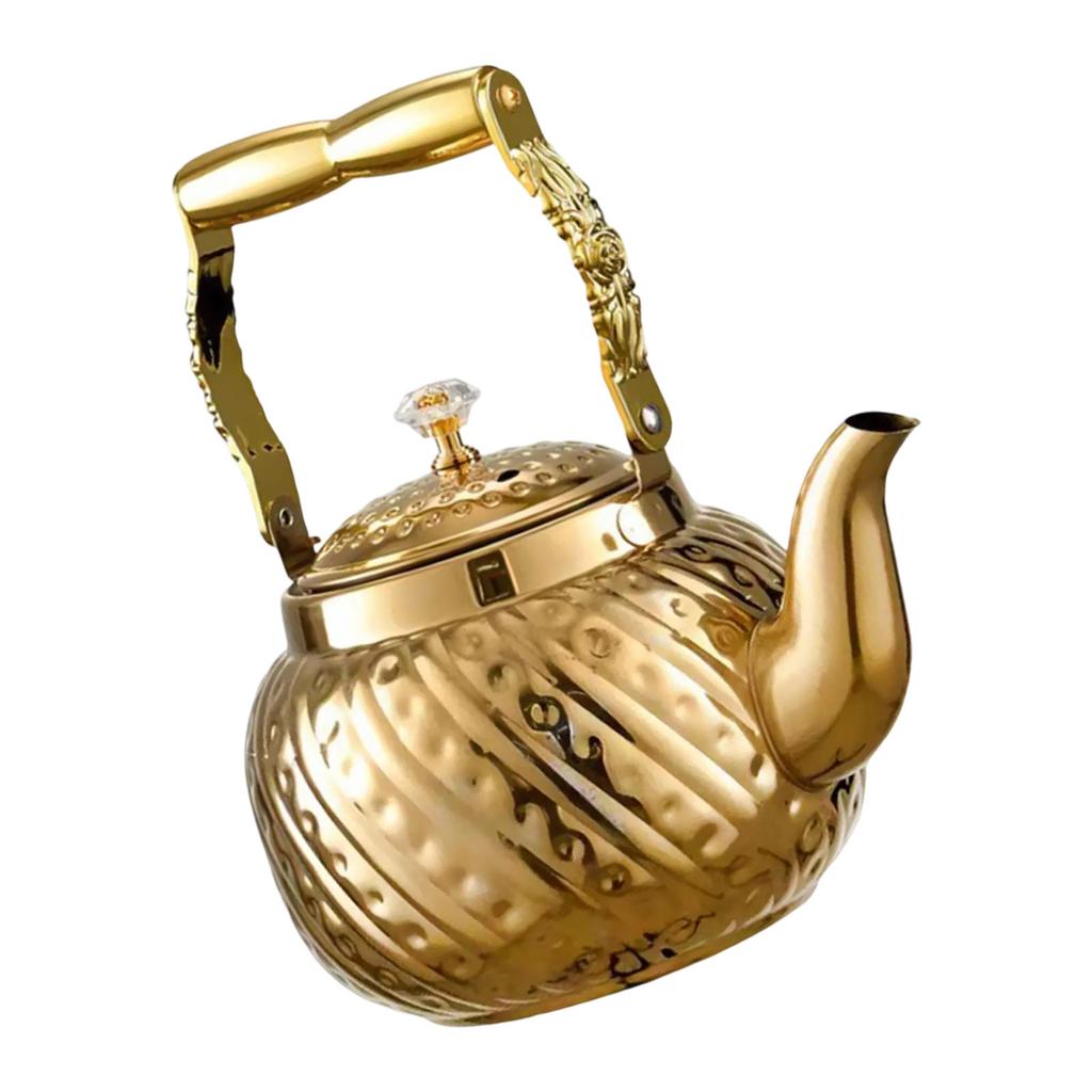 Large Capacity Hammered Nonrust Steel Kettles Durable Construction Ergonomic Grip Boiling Water Pot Home Use