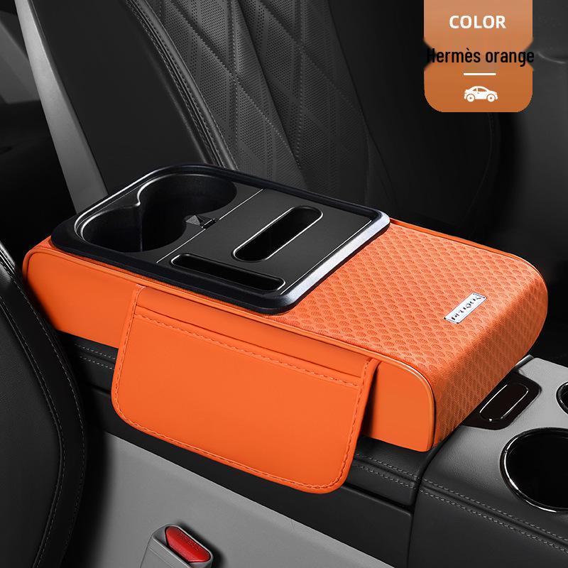 

Multifunctional Car Armrest Pad with Storage, Cup Holder, Tissue Box & Protective Cover