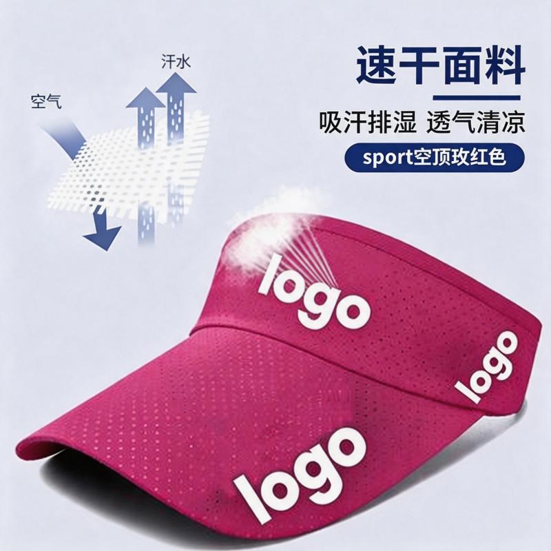 Summer Outdoor Running Cycling Empty Top Breathable Sunscreen Cap Women'S Casual Versatile Face Small Visor
