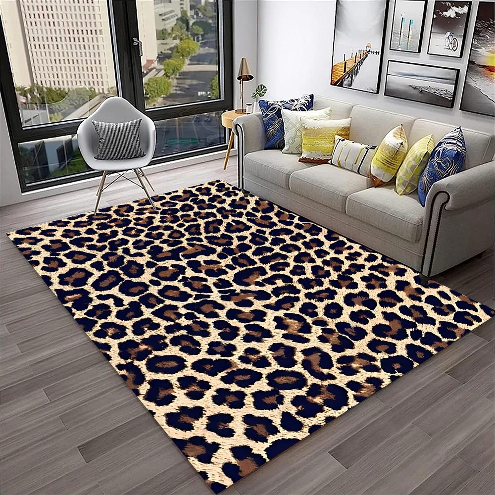Wild Leopard Stripe Print Series Carpet Rug for Home Living Room Bedroom Sofa Doormat Decor,kid Play Area Rug Non-slip Floor Mat